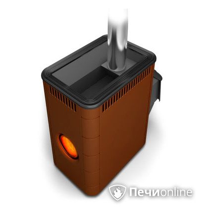 Дровяная банная печь TMF  Аврора Inox ДА Иллюминатор терракота  в Мытищах