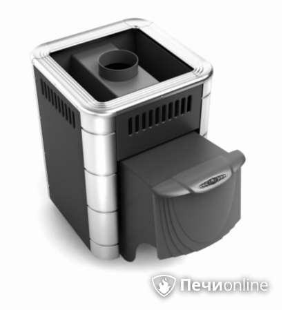 Дровяная банная печь TMF Оса Inox антрацит нержавеющие вставки в Мытищах