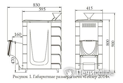 Дровяная печь-каменка TMF Гейзер 2014 Inox ДН КТК ЗК антрацит в Мытищах