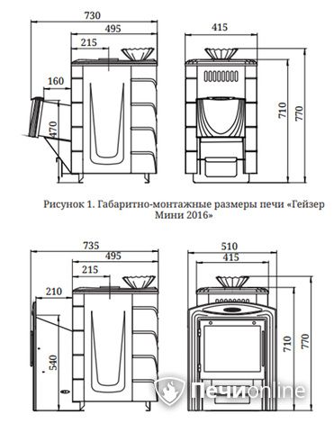 Дровяная банная печь TMF Гейзер Мини 2016 Inox ДА ЗК ТО терракота в Мытищах