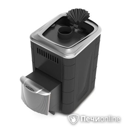 Дровяная банная печь TMF Гейзер Мини 2016 Carbon закрытая каменка нержавеющая дверь антрацит в Мытищах